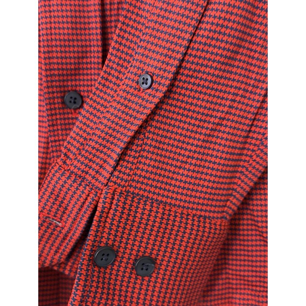 Rhone Commuter Shirt •Men S• Slim Fit Red Houndstooth Performance Button Down - Picture 4 of 11